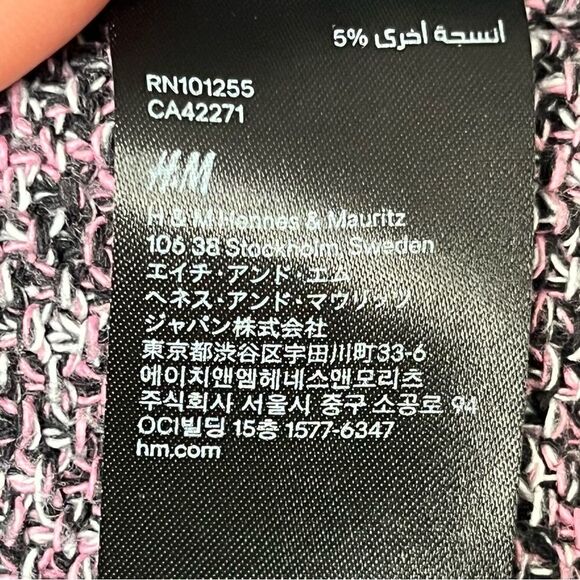 H&M CONSCIOUS Scoop Neck Pullover Size M in Pink, Gray and Black Marled Fabric - Picture 7 of 12